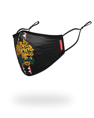 ADULT SPUCCI LEOPARD FORM FITTING FACE MASK
