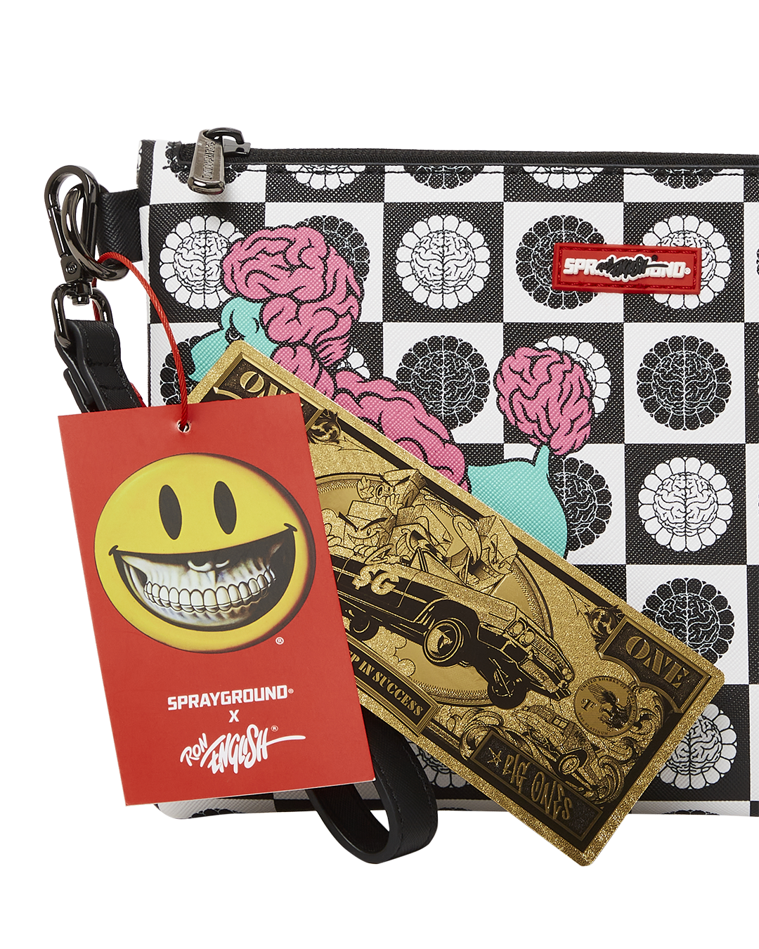 POODLE CHECK RON ENGLISH COLLAB POUCHETTE