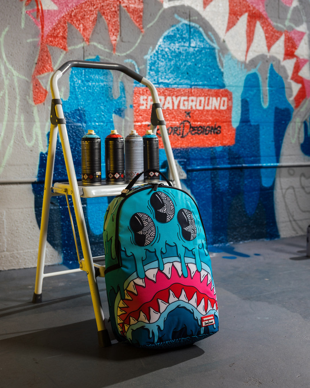 JORGE RODRIGUEZ THE ARTIST COLLAB DRIPS SHARKS BACKPACK