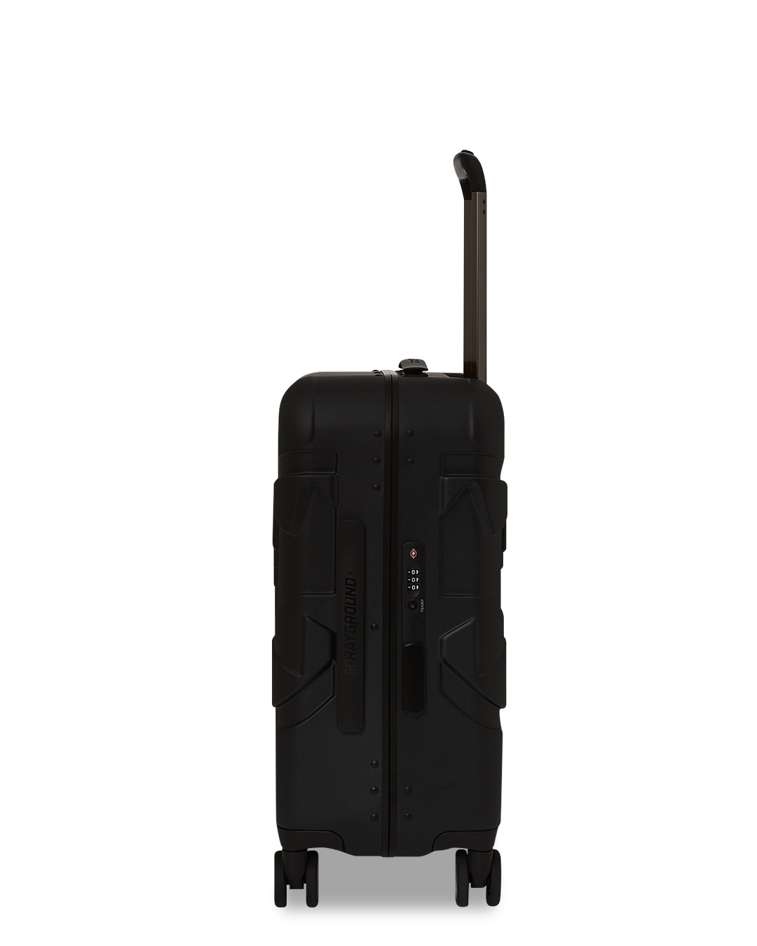 REALITY CHECK SHARKITECTURE CARRY-ON JETBLACK LUGGAGE (GUNMETAL HARDWARE)