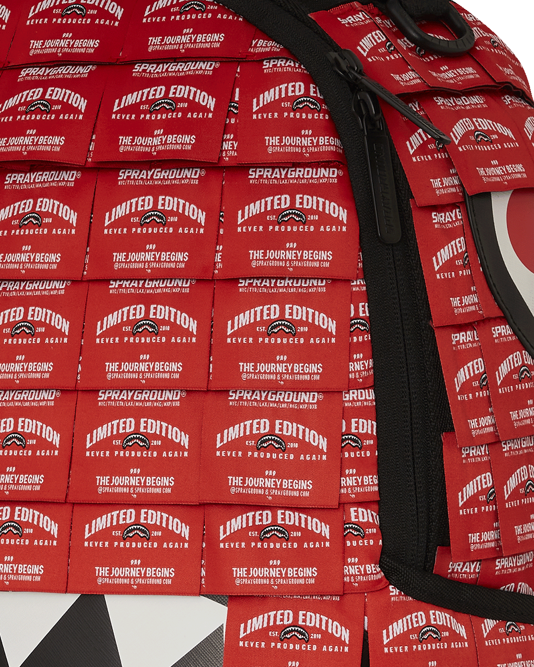 MADE OF WOVEN LABELS SHARK BACKPACK